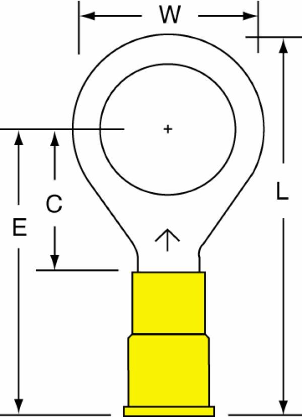 ™ Vinyl Insulated Butted Seam Ring Tongue Terminal 13-500-P