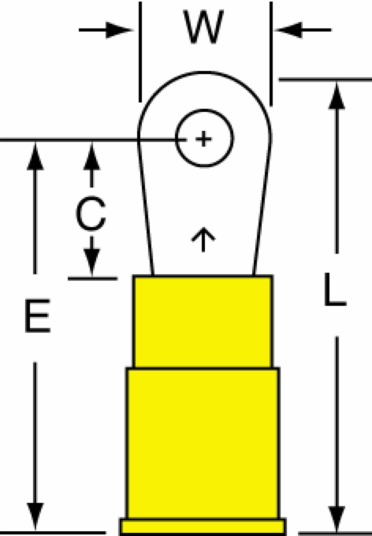 ™ Vinyl Insulated Butted Seam Ring Tongue Terminal 13-4S-P