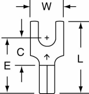 3M™ High Temperature Butted Seam Block Fork Terminal, HT-BS-31-6, suitable for use in a terminal block image 3M™ High Temperature Butted Seam Block Fork Terminal, HT-BS-31-6, suitable for use in a terminal blockimage