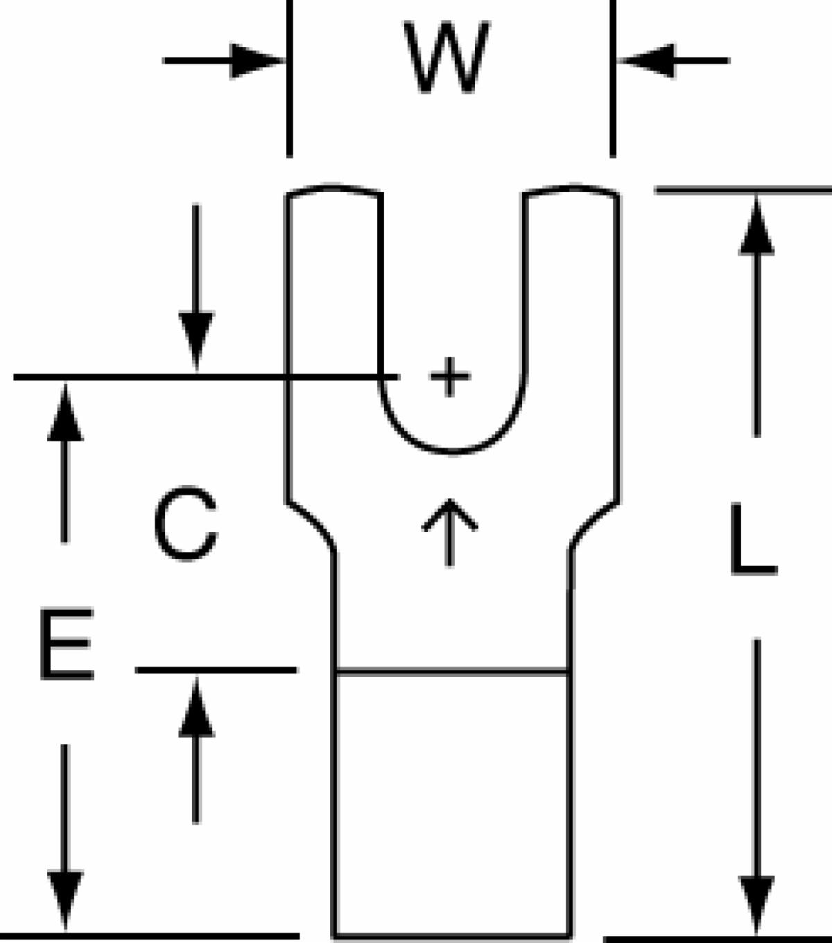 ™ Non-Insulated Brazed Seam Fork Terminal 33-6-W