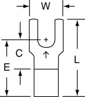 3M™ Non-Insulated Brazed Seam Block Fork Terminal BS-33-8-W, suitable for use in a terminal block image 3M™ Non-Insulated Brazed Seam Block Fork Terminal BS-33-8-W, suitable for use in a terminal blockimage