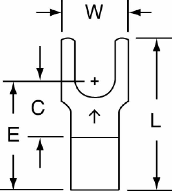 ™ Non-Insulated Brazed Seam Block Fork Terminal BS-33-10-W