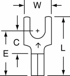 3M™ Non-Insulated Butted Seam Block Fork Terminal, BS-31-8, suitable for use in a terminal block image 3M™ Non-Insulated Butted Seam Block Fork Terminal, BS-31-8, suitable for use in a terminal blockimage