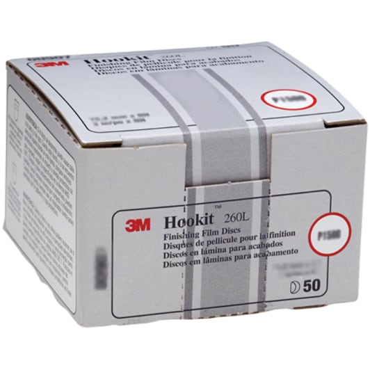 3M™ Hookit™ Finishing Film Abrasive Disc 260L 00910, 3 in, P800, 50 Discs/Carton, 4 Cartons/Case