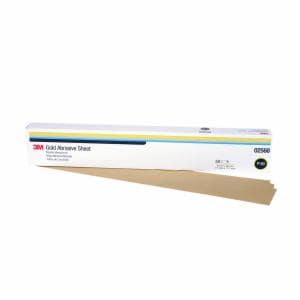 3M™ Gold Abrasive Sheet, 02568, P180 grade, 2 3/4 in x 17 1/2 in, 50 sheets per pack, 5 packs per caseimage