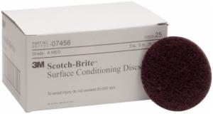 Scotch-Brite Surface Conditioning Disc, SC-DH, 07456, A/O Medium, 3 in x NH, 25/Carton, 100 ea/Caseimage
