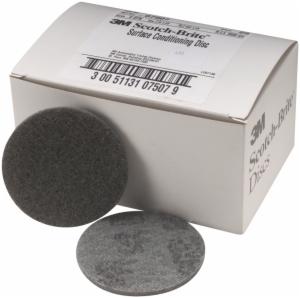 Scotch-Brite Surface Conditioning Disc, SC-DH, 07507, SiC Super Fine, 3 in x NH, 25/Carton, 100 ea/Caseimage