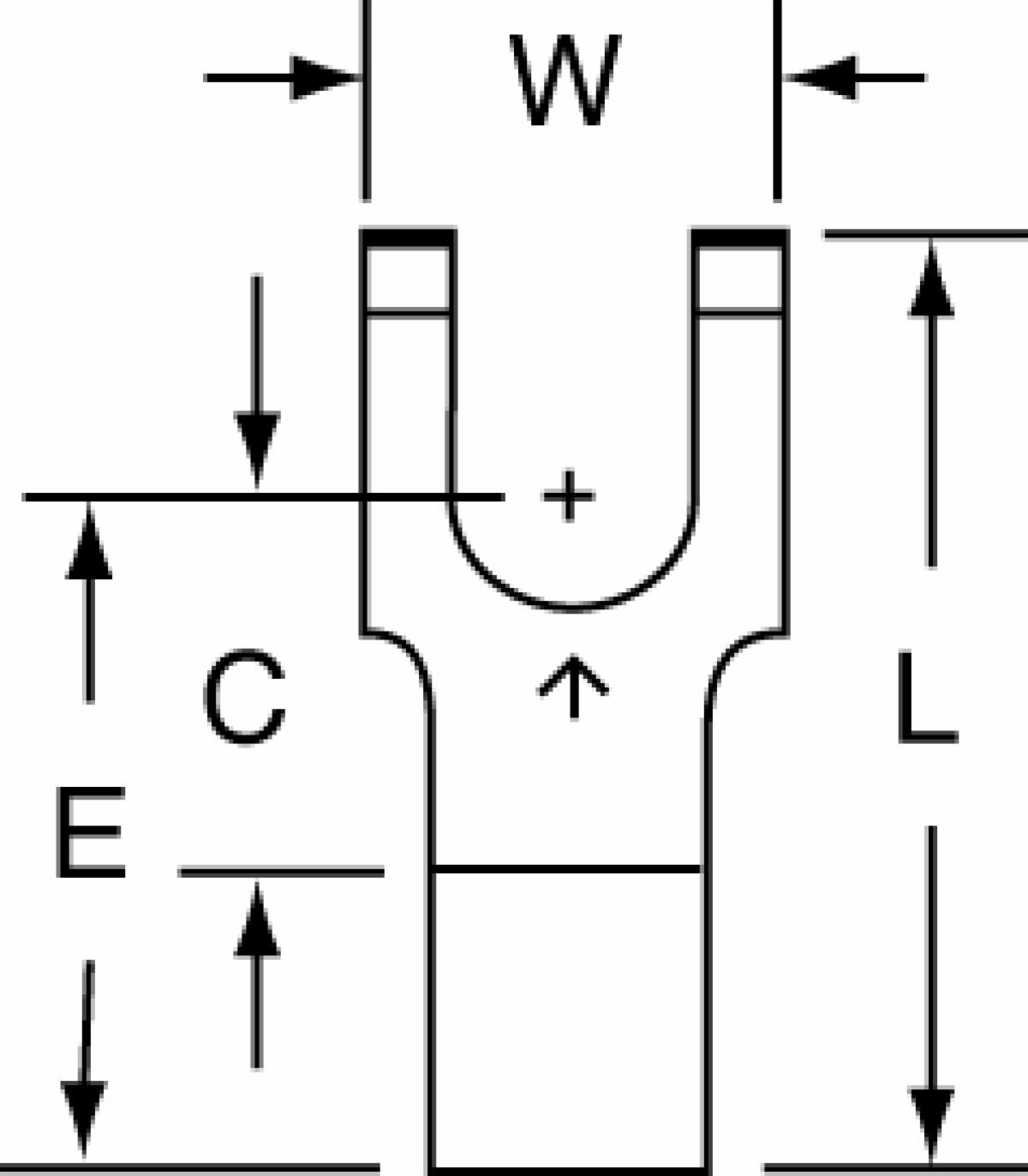 ™ Non-Insulated Brazed Seam Flanged Block Fork Terminal BS-23-10-W