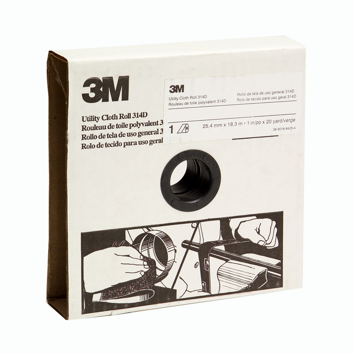 3M™ Utility Cloth Roll 314D, P320 J-weight, 1-1/2 in x 50 yd, 5 ea/Case