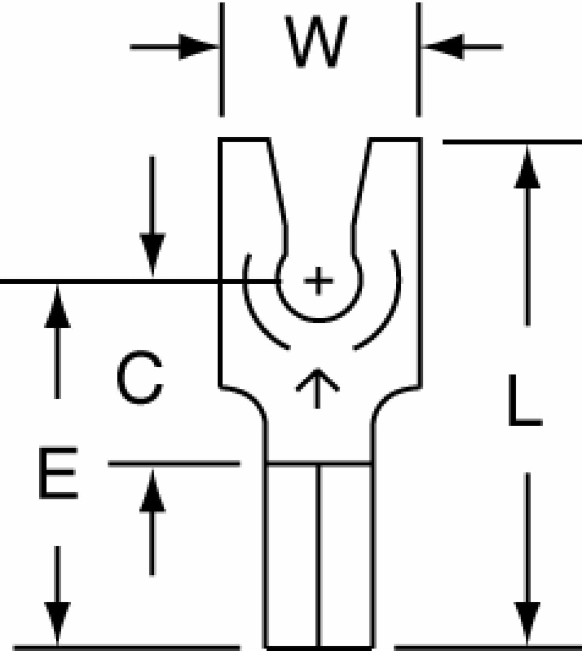 ™ Non-Insulated Butted Seam Locking Fork Terminal