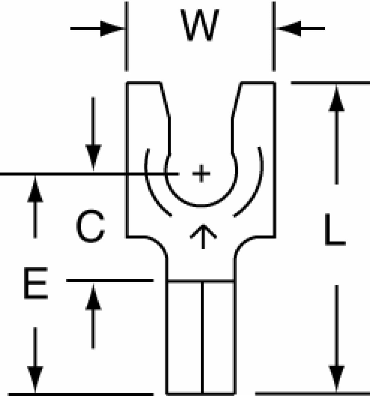 ™ Non-Insulated Butted Seam Locking Fork Terminal