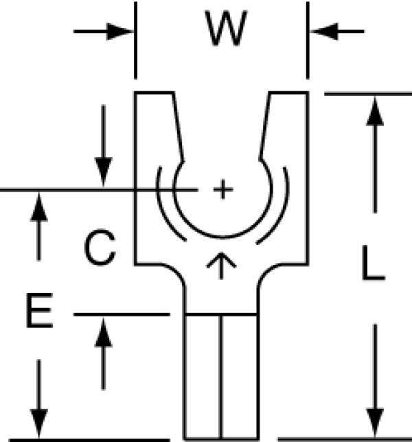 ™ Non-Insulated Butted Seam Locking Fork Terminal