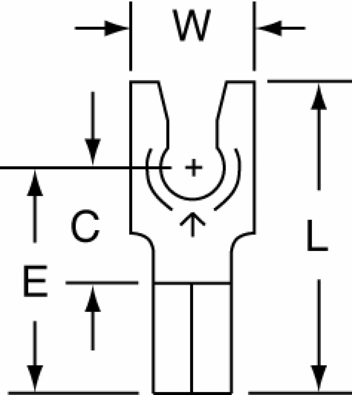 ™ Non-Insulated Butted Seam Locking Fork Terminal