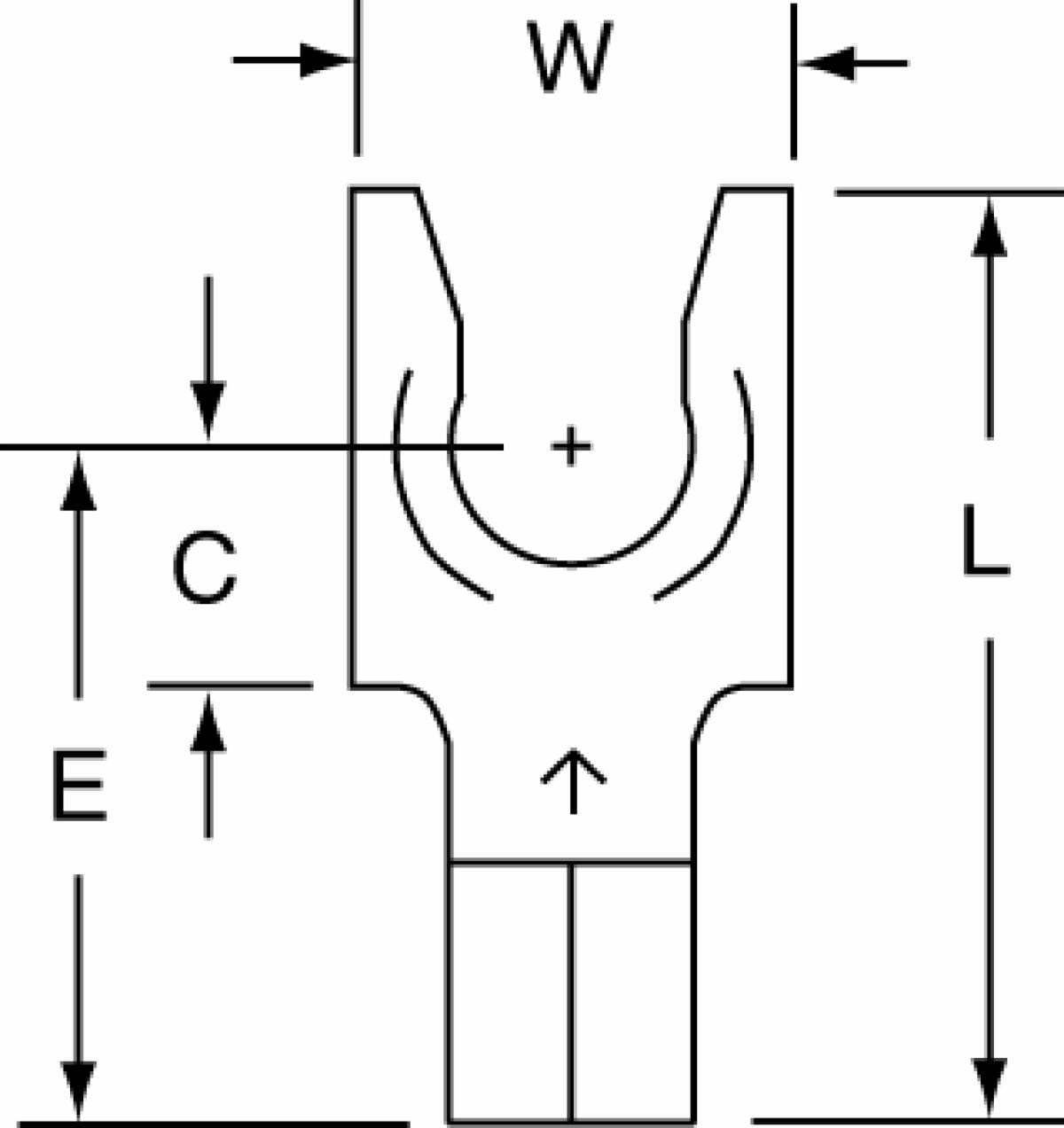 ™ Non-Insulated Butted Seam Locking Fork Terminal