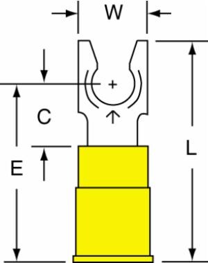 3M™ Fork Terminal, Nylon Insulated w/Insulation Grip 12-10 AWG, 94778, 33-10-NB image 3M™ Fork Terminal, Nylon Insulated w/Insulation Grip 12-10 AWG, 94778, 33-10-NBimage