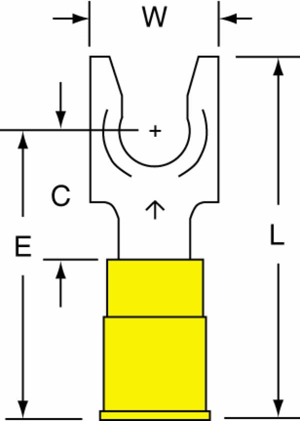™ Nylon Insulated with Insulation Grip Locking Fork Terminal