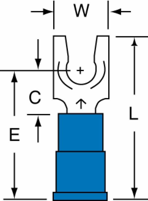 ™ Vinyl Insulated Butted Seam Locking Fork Terminal