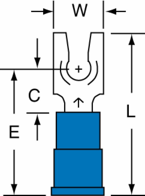 ™ Vinyl Insulated Butted Seam Locking Fork Terminal