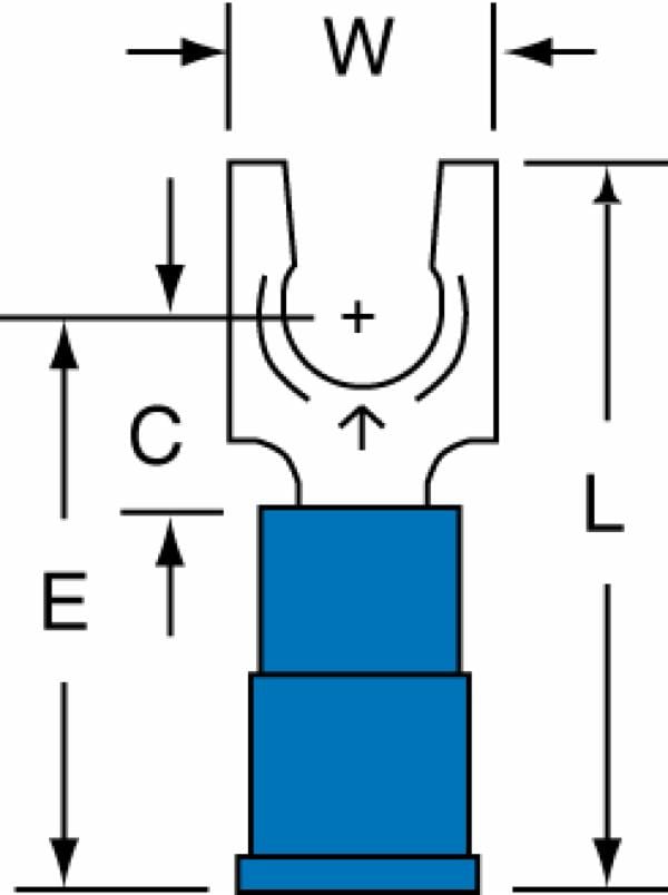 ™ Vinyl Insulated Butted Seam Locking Fork Terminal