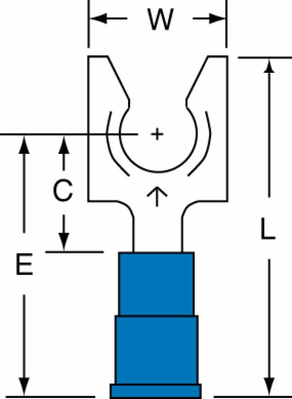 ™ Vinyl Insulated Butted Seam Locking Fork Terminal