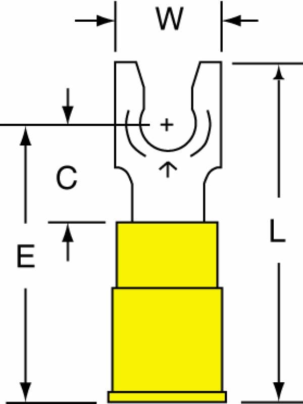 ™ Vinyl Insulated Butted Seam Locking Fork Terminal