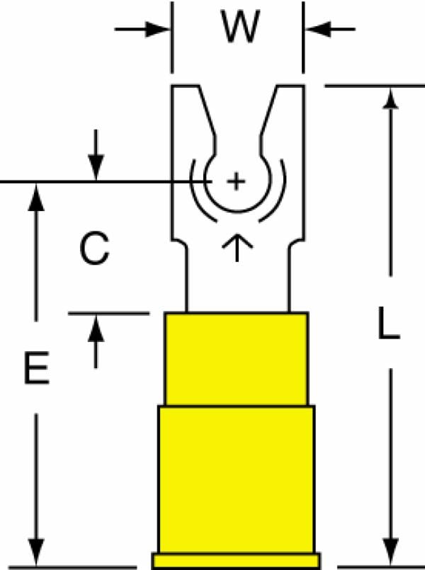 ™ Vinyl Insulated Butted Seam Locking Fork Terminal
