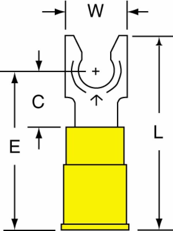 ™ Vinyl Insulated Butted Seam Locking Fork Terminal