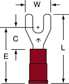 Nylon Insulated with Insulation Grip Standard Fork Termination