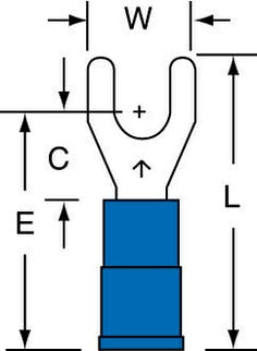 Nylon Insulated with Insulation Grip Standard Fork Termination