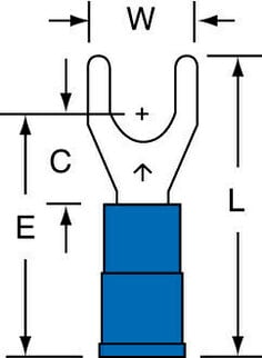 Nylon Insulated with Insulation Grip Standard Fork Termination