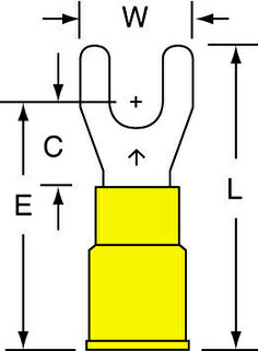 Nylon Insulated with Insulation Grip Standard Fork Termination