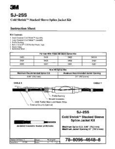 SJ-2SS Cold Shrink Stacked Sleeve Splice Jacket Kit