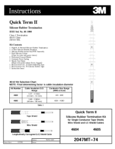 QT-II 4604 & 4605 Kits