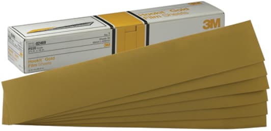3M™ Hookit™ Gold Sheet, 02473, P120, 2-3/4 in x 16 in, 50 sheets per carton, 5 cartons per case