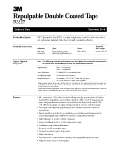 3M(TM) Repulpable Double Coated Tape R3227