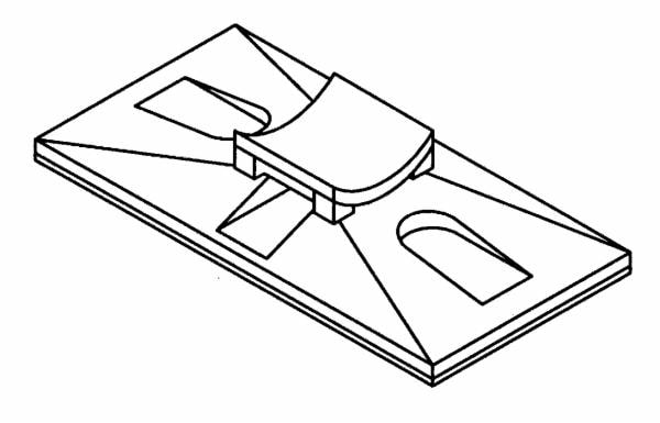 ™ Cable Tie Mounting Base CTB2X1BGA-C Black