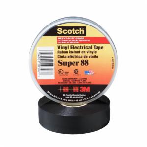 Scotch Vinyl Electrical Tape Super 88, 3/4 in x 44 ft, Black, 10 rolls/carton, 100 rolls/Case image Scotch Vinyl Electrical Tape Super 88, 3/4 in x 44 ft, Black, 10 rolls/carton, 100 rolls/Caseimage