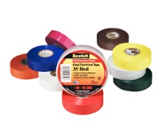 Scotch® Vinyl Color Coding Tape 35 Onwhite, 2007 pkg