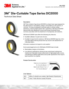 3M™ Die-Cuttable Tape Series DC2000
