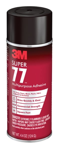 3M(TM) Super 77(TM) Spray Adhesive, 4.4 oz can, 00051141599748