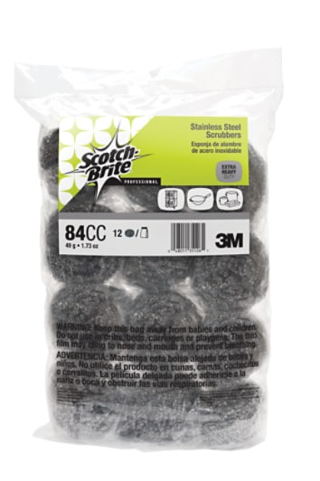 Scotch-Brite™ Stainless Steel Scrubber 84CC, Package