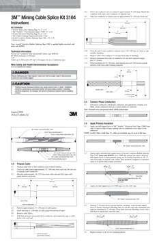 00051128568453  3M™ Mining Cable Splice Kit 3104, 10 kits/case