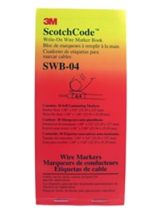 3M (TM) Scotchcode(TM) Write-On Wire Marker Book SWB-04