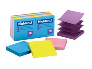 Highland Pop-up Self Stick Notes 6549-PuB, 3 in x 3 in, 100% PEFC, SGSCH-PEFC-COC-110078image