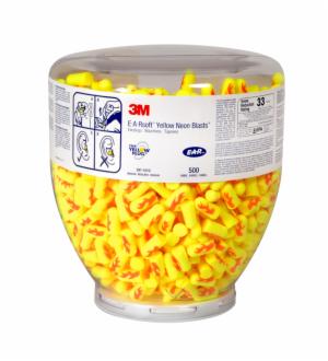 3M™ E-A-Rsoft Yellow Neon Blasts One Touch Dispenser Refill 391-1010, Regular Size, 2000 Pair/Caseimage