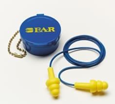 3M™ EAR™ UltraFit™ Tapones Auditivos 340-4002, Con Cordón, Caja Plastica