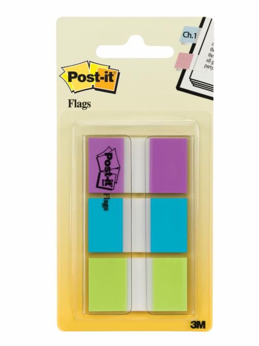 Post-it® Flags 680-PBG, Bright Colours, 25 mm x 43 mm