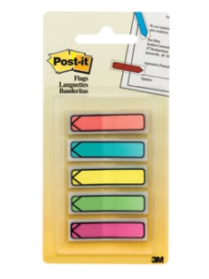 Post-it® Arrow Flags 684-ARR2, Bright Colours, 12 mm x 45 mm, CMYK