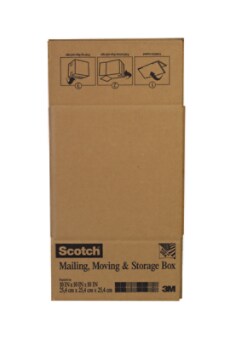 Scotch® Storage Box 8010FB 10 in x 10 in x 10 in Folded Box
