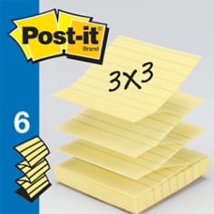 Post-It(R) Pop-up Dispenser Notes 3x3 Yellow 6p R335-YW IDC2 500